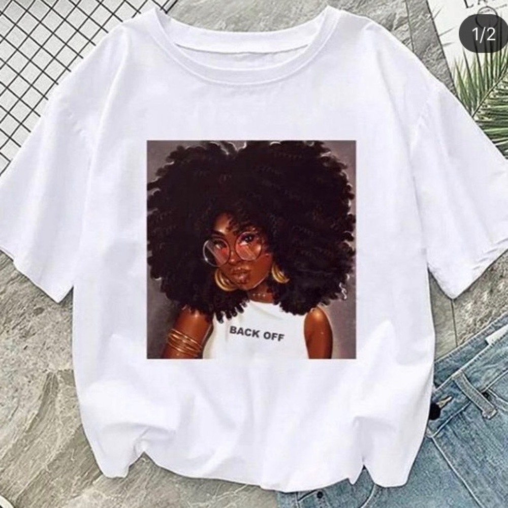 Curly hair girl T-shirt